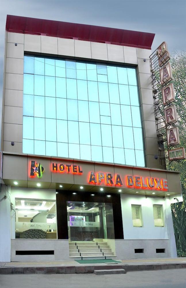 Hotel Apra Deluxe New Delhi Exteriör bild